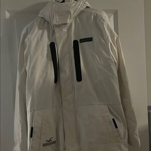 Hollister White Hooded Jacket